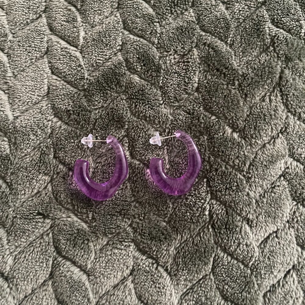 Purple jelly earrings